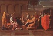 Nicolas Poussin Moses Trampling on the Pharaoh's Crown (mk08) oil on canvas